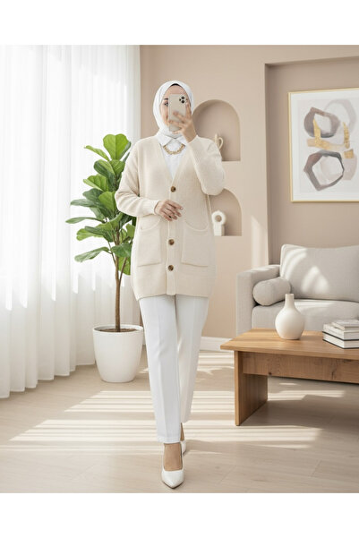 Modamorfo Soft Knit Cardigan with Double Pockets