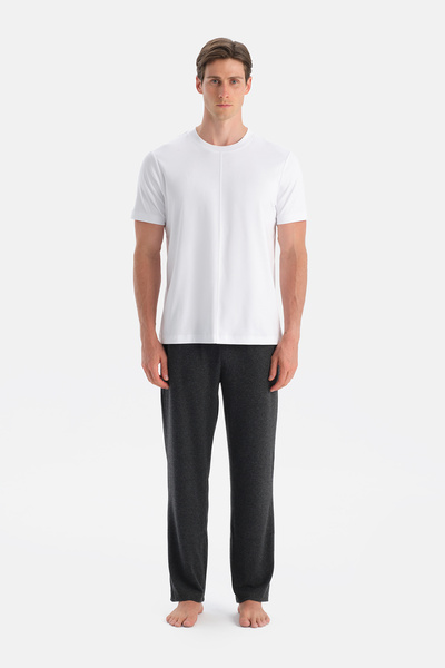 Dagi Anthracite Pipe Leg Knitted Trousers