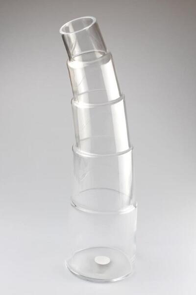 Paşabahçe Vază turn lungă din sticlă Denizli, realizată manual 23002 1003112