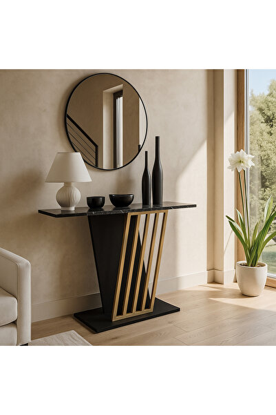 Dekorister Gravity Dresuar Siyah - Mermer