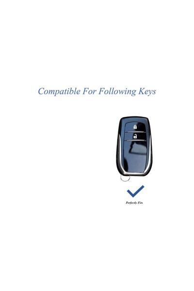 VTH Husă cheie cu 2 butoane pentru Toyota Hilux, Innova, Rav4, Fortuner, Yaris - Albă