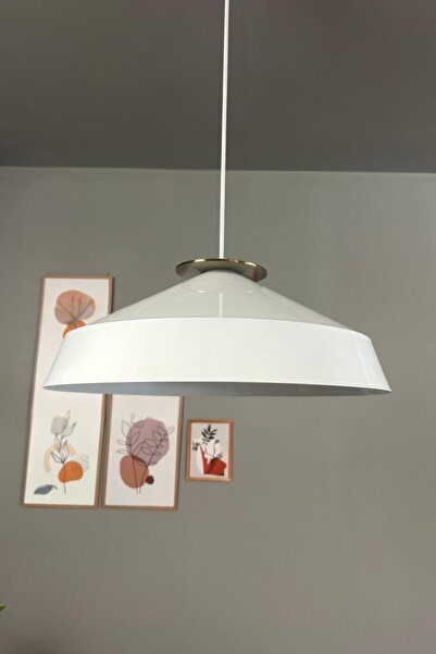 Bamyum Lema Beyaz Tekli Avize Ufo Sarkıt Lamba Restoran Cafe Salon Avizeleri