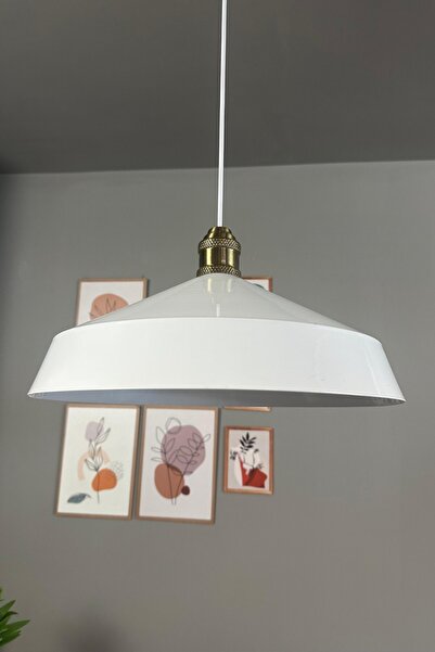 Bamyum Lema Beyaz Tekli Avize Lale Başlık Sarkıt Lamba Restoran Cafe Salon Avizeleri