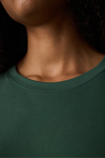 Penti Μπλουζάκι Khaki Crew Neck Regular Fit Modal T-shirt