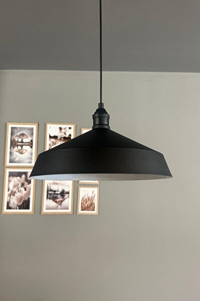 Bamyum Lema Tekli Avize Siyah Lale Başlık Sarkıt Lamba Restoran Cafe Salon Av...