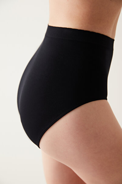Penti Basic Yüksek Bel Siyah Slip Külot