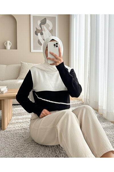 Modamorfo Pulover tricotat subțire cu guler rotund