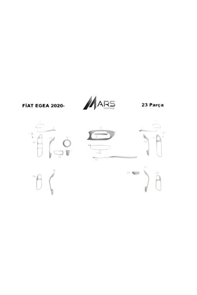 Marscockpitdesign فيات ايجيا كونسول-توربيدو 2020- 23 قطعة