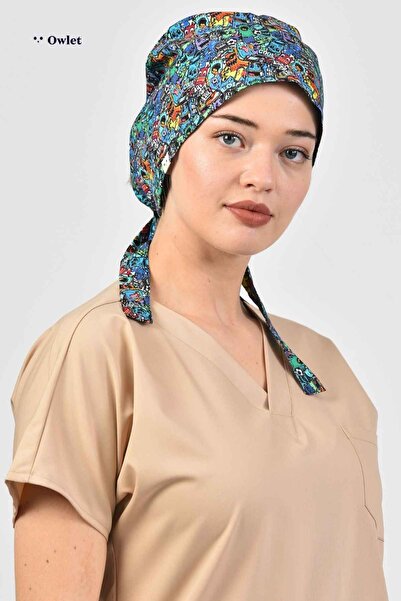 Owlet Medikal Germs Patterned Surgical Hijab Bonnet
