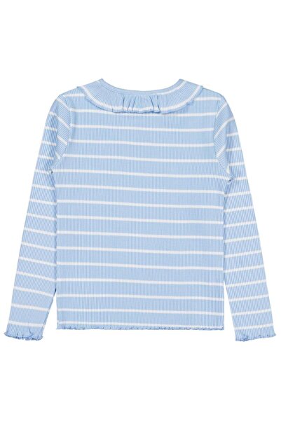 Civil Girls Hanorac cu dungi pentru copii 6-9 ani - Albastru 6-7 ani