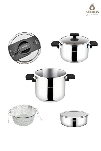 Amboss Cook Master 7-Piece Multifunctional Stainless Steel Steam Pressure Cooker Set