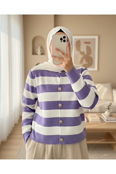 Modamorfo Cardigan scurt cu nasturi metalici Ringelli