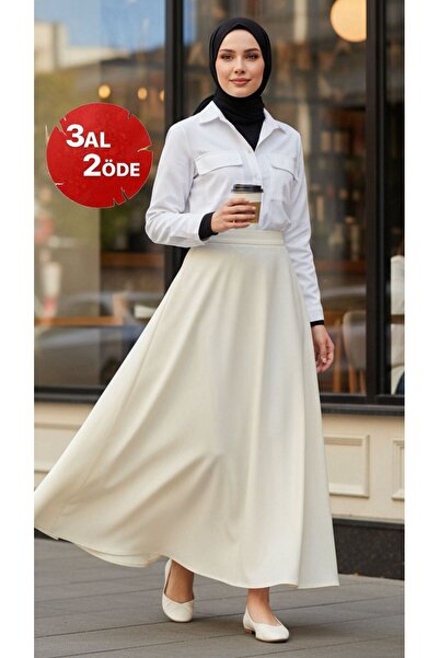 Lesa Wear Flowy Puff Flared Hijab Skirt