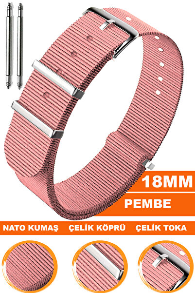 COBRA 18mm Fossil-Welder-Casio-Seiko-Omega-Armani Saat Uyumlu Nato Tekstil Ku...