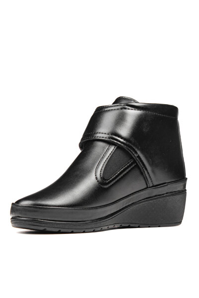 Ayzen Esma Дамски черни ботуши с ортопедична подметка и велкро закрепване