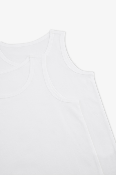 Penti Boy's Cotton Organic White 2-Pack Undershirt