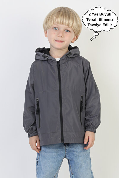 ASYAKİDS CLUB Boy's Hooded Pocket Lined Seasonal Raincoat