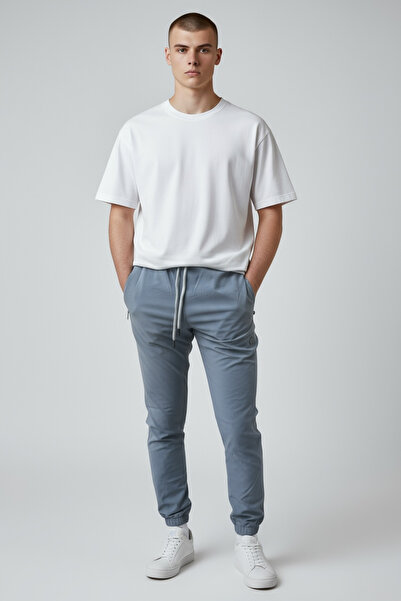 Butik Full Lycra Parachute Fabric Elastic Leg Trousers