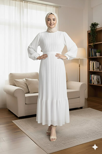 STYLE NİŞANTAŞI Φόρεμα σιφόν πλισέ