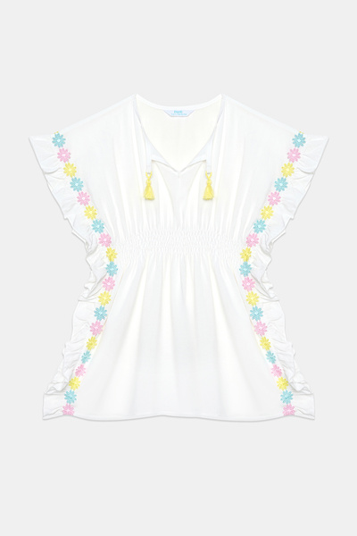 Penti Girl's Daisy White Kaftan