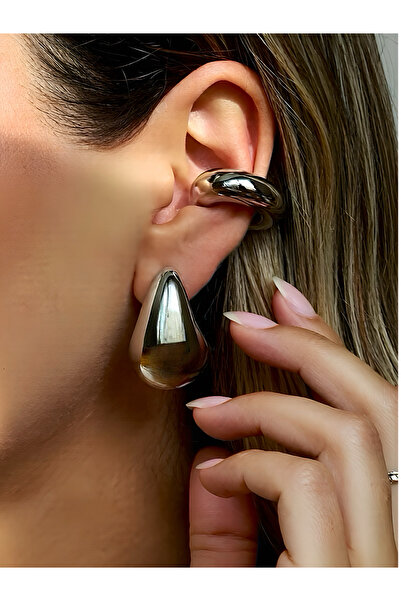 Sense of Atelier أقراط أوفو-فضية