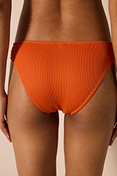 Penti Brigett Chic Textured Orange Bikini Bottom