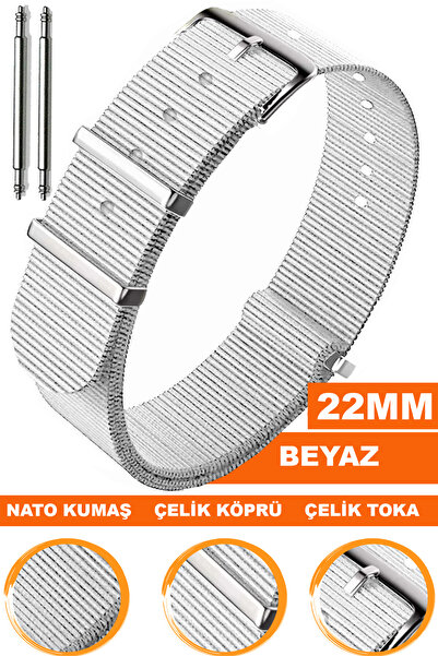 COBRA 22mm Fossil-Welder-Casio-Seiko-Omega-Armani Saat Uyumlu Nato Tekstil Ku...