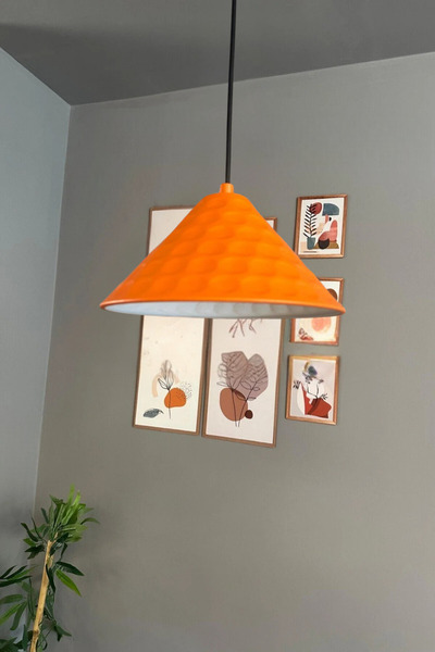 Bamyum Rumy Turuncu Tekli Avize Sarkıt Ofis Showroom Salon Mutfak Avizeleri