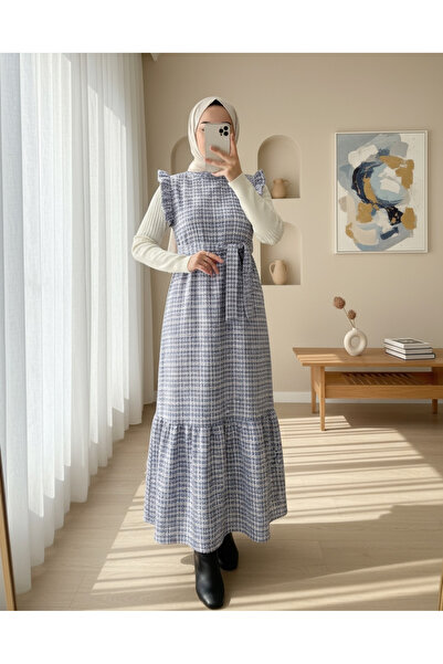 Modamorfo Ζώνη Tweed Gilet με βολάν στα μανίκια