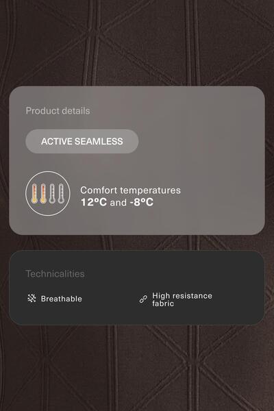 Oysho Thermal seamless jacquard base layer T-shirt