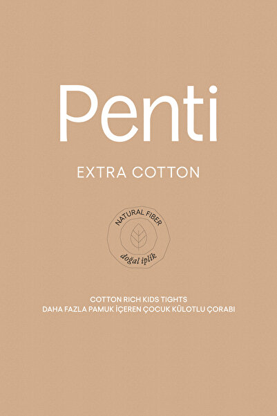 Penti Çocuk Extra Cotton Pamuklu Düz Külotlu Çorap