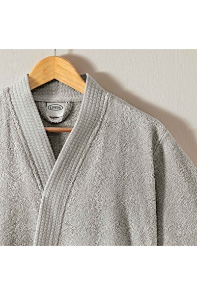 Linens Cozy Bamboo S/M Bathrobe Dark Gray