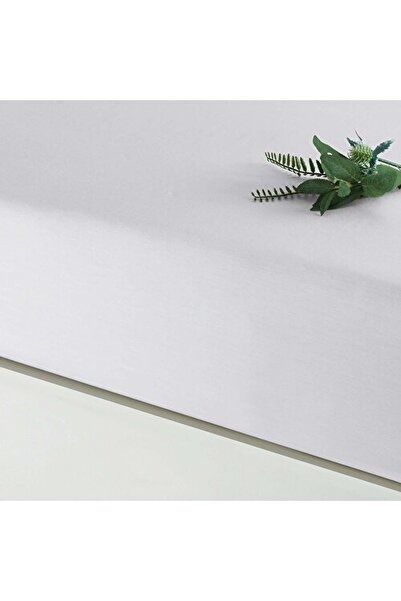 Linens Mix&Match Cotton Satin Single Fitted Sheet Ecru