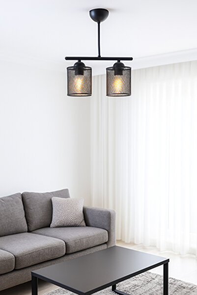 Uçar Rustik Avize Kafesli 2'li Sıralı