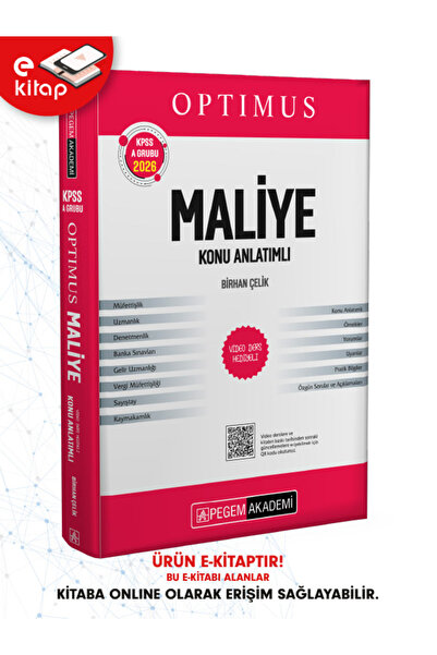 Pegem Akademi Yayıncılık 2026 KPSS A Grubu Optimus Maliye Konu Anlatımlı E-Kitap