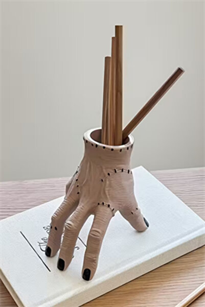 Trade Bazaar Hand Shaped Resin Pen Holder | Stylish Desktop Pen & Stationery Organizer (1 Piece)