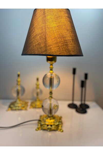 asellus Safderun Series Crystal Glass 2 Ball Lampshade, Table Lamp, Lux Lampshade, Home Gift Lampshade Lux