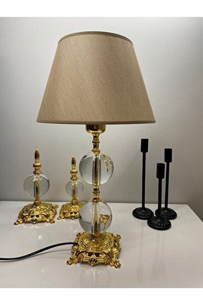 asellus Safderun Series Crystal Glass 2 Ball Lampshade, Table Lamp, Lux Lampshade, Home Gift Lampshade Lux