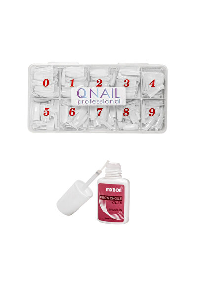 QNAİL PROFESSİONAL Mxbon Protez Tırnak Tips Yapıştırıcı Glue 7gr+TİPS PROTEZ ...