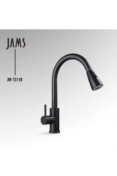 Jams Black Kitchen Mixer Pull-Out