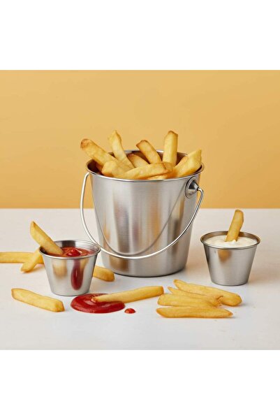 ISO TRADE Stainless steel bucket set, excellent for serving fries and sauces