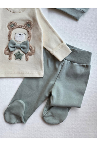 GizaKids 100% Cotton 0-3 Months Newborn Baby Hospital Release Set of 3