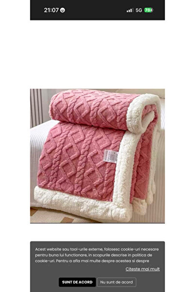CASANUA Fluffy and soft pink blanket