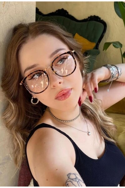 MONAL إطار معدني دائري POSY BLUE LIGHT PROTECTION مع 50 نظارة طبية متوافقة مع...