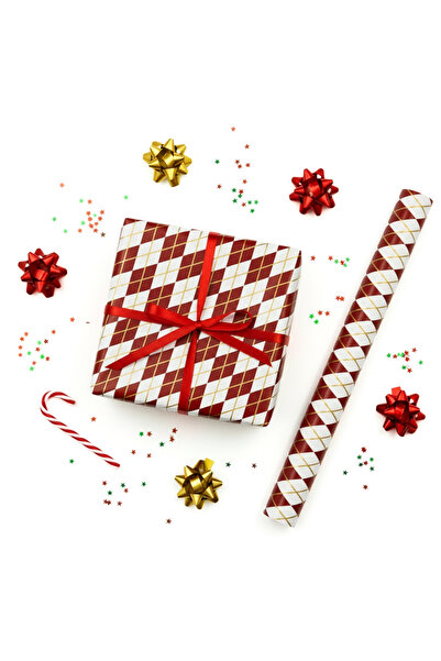 repro design ورق تغليف هدايا عيد الميلاد الفاخر مقاس 70 × 100 سم، مجموعة من قطعتين |   شحن بالرول مع صندوق خاص - M22