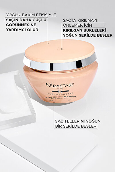 Kerastase Curl Manifesto Masque Beurre Haute Nutrition Kıvırcık Saçlar Için Saç Maskesi 200 ml 200 m