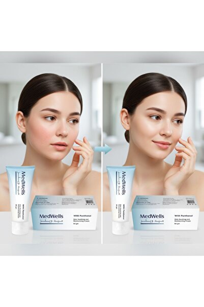 MEDWELLS ميدويلز كريم بانثينول وفيتامين E للبشره والوجه مرطب سريع 50 جرام Panthenol Vitamine E Cream