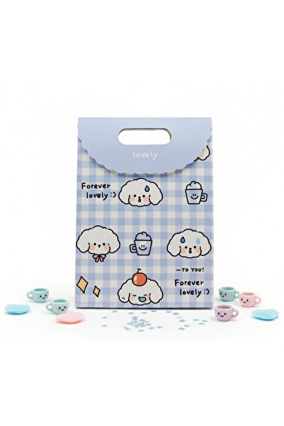 repro design 19x26 Sevimli Zarf Model Karton Hediye Çantası Cırtlı Doğum Günü Parti Çantası 1 Adet Model 3