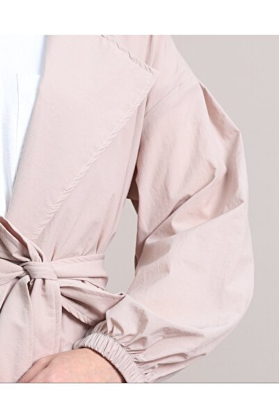 Modamorfo Καμπαρντίνα με ελαστικό λουράκι στο χέρι και επένδυση - Πέτρα