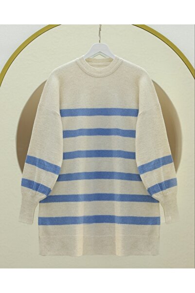 Modamorfo Туннік з круглим коміром і розрізом - синій